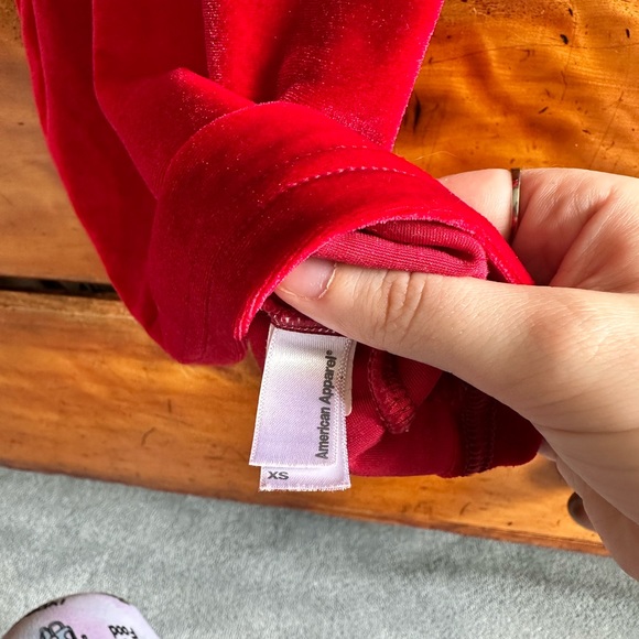 American apparel velour long sleeve bodycon dress size XS - Picture 3 of 4